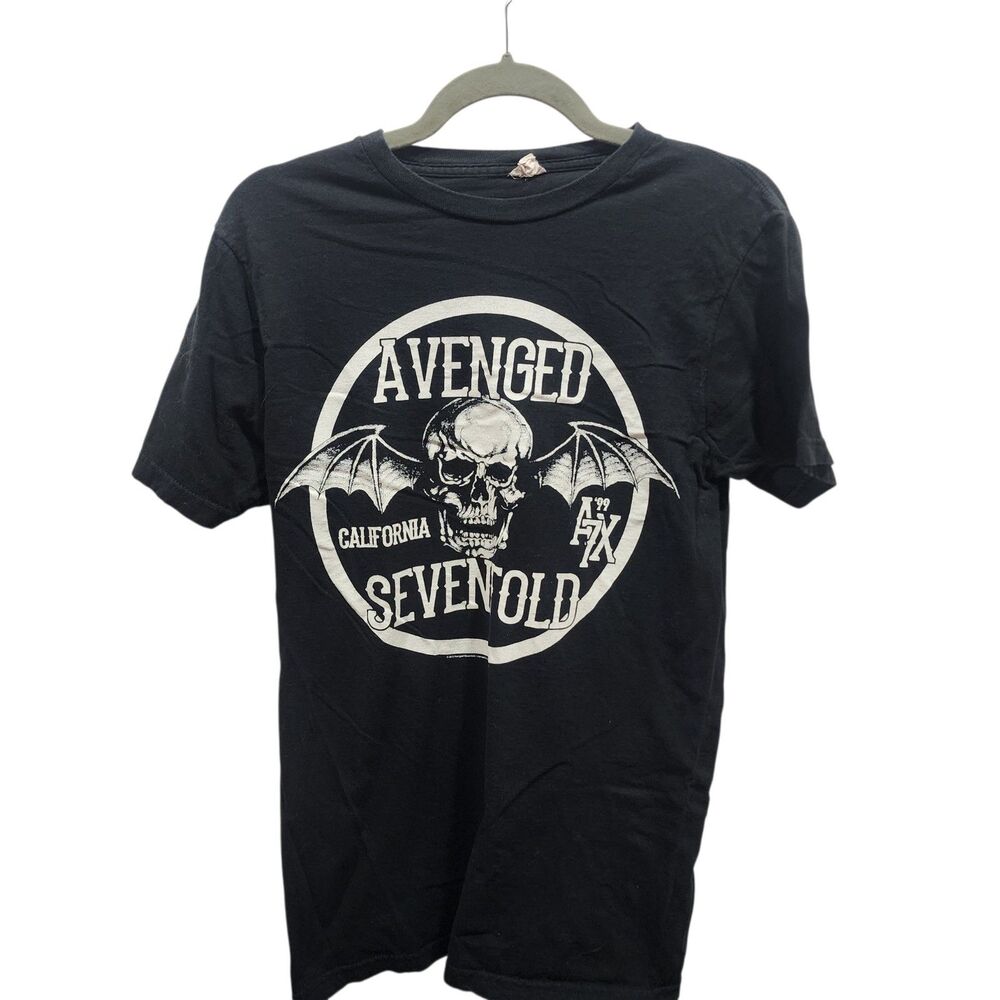 Avenged Sevenfold‎ A7X Skull Wings Band T Shirt Black Medium Rock Tee